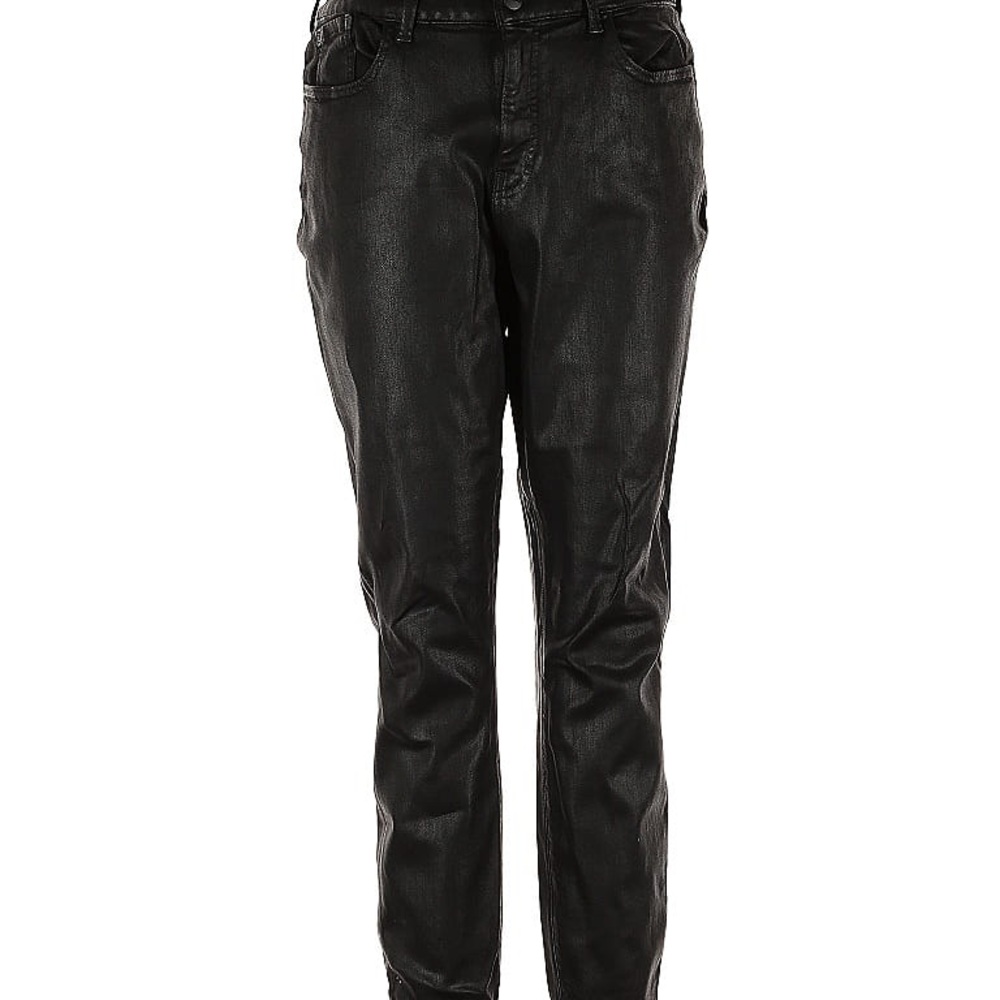 Warp and Weft Faux Leather Women's Black Jeans